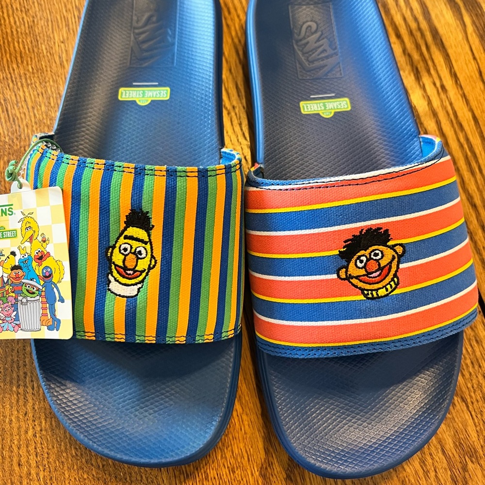 Vans X Sesame Street Bert & Ernie NEW 11 La Costa Slide - On Mens Sandals